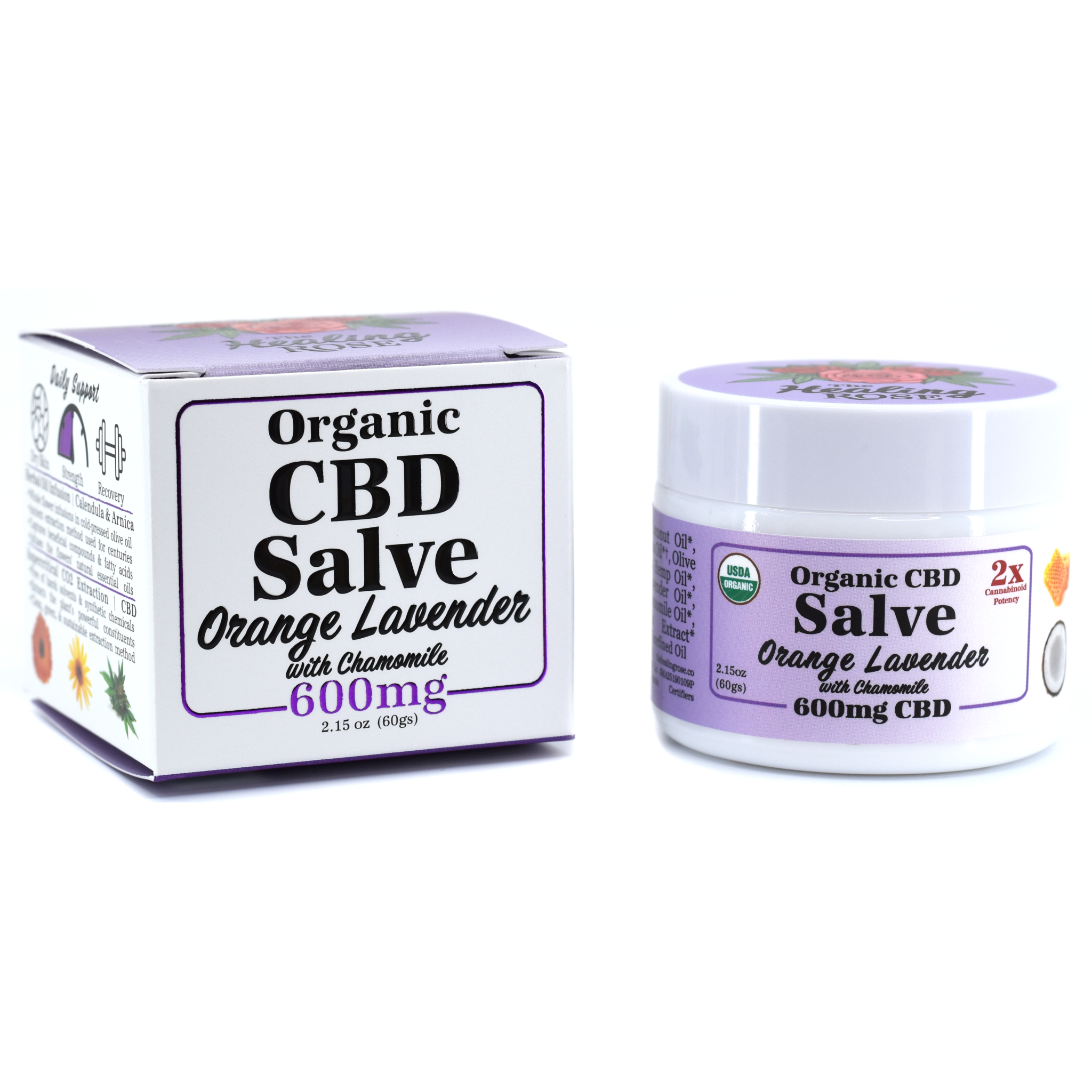Orange Lavender w/ Chamomile CBD Salve | 600mg