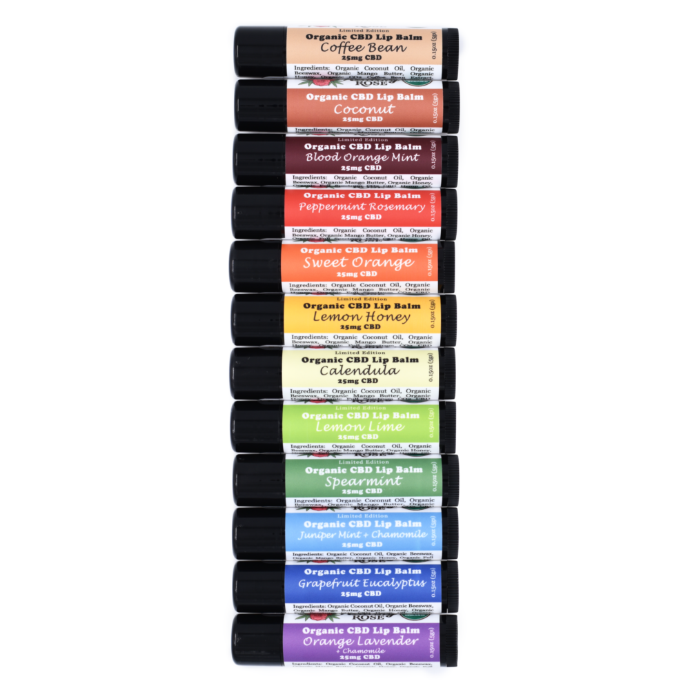 CBD Lip Balm - 25mg (Hemp Infused) - The Healing Rose